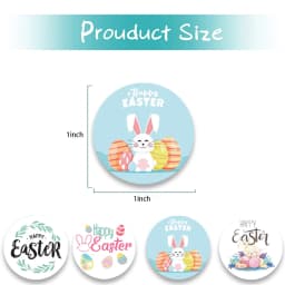100-500pcs Happy Easter Stickers Cute Rabbit Stickers Gift Sealing Labels Baking Package DIY Wrapping Box Kids Gift Bag Decor