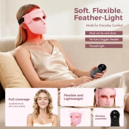 Portable Silicone LED Face Mask 8 Colors LED Red Light Near Infrared Therapy Facial Mask Repair Skin Wireless Use at Home