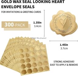 300/600pcs Self Adhesive Embossed Seals Gold Stickers Medal Decoration Labels for Envelopes Diplomas Certificates Awards