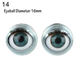 1Pair Doll Activity Eyes Doll Eye Accessories with Eyelashes Doll Rolling Eyeballs Simulation Active Eyeball DIY Doll Eyes