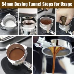54mm Coffee Powder Receiving Dosing Ring Aluminum Alloy Loop Breville 8 Series Coffee Machines Funnels Accessories Barista Tools
