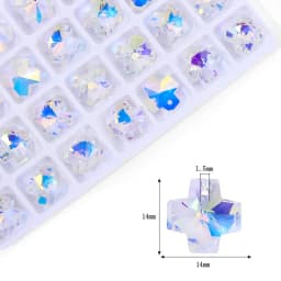 AB Color Crystal Pendant Beads Charms Multi -shape Glass Beads Jewelry Gems Stones for Jewelry Making Supplies DIY Earrings