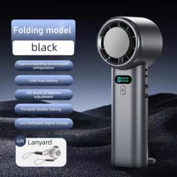 Ice compress high-speed cooling fan handheld fans USB Rechargeable portable mini fan Folding style for Travel,Camping,Outdoor