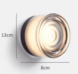 Modern Glass Round Wall Sconce Light Fixtures for Bedroom Bedside Hotel Background Decoration Led Nordic Colorful Lamp Luminaire