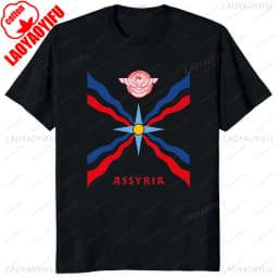 Assyrian Empire Flag Graphic Ashur Assyria Ancient Mesopotamia Vintage Classics Tshirt Cotton Short Sleeve Y2k Man T Shirt