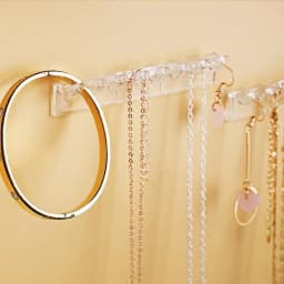 3Pack Necklace Holder, Necklace Organizer Wall Mounted with 8 Hooks, for Hanging Jewelry, Bangles, Bracelets and Rings