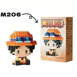 Hot Sun God Nika Luffy Micro Building Block Chopper Ace Buggy 3D Anime Model Assembly Mini Bricks Figure Toys For Gift
