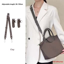 Leather bag shoulder strap for Longchamp pouch short handle small bag modification without punching strap bag accessories