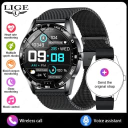LIGE 2026 New Smartwatch Men 1.38" HD Bluetooth Call Heart Rate Monitor Waterproof Sport Smart Watch Women For Android iOS Phone