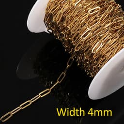 1meter Stainless Steel Chains for Jewelry Making DIY Rolo Cable Link Chain Necklace Bracelet Handmade Accessories Wholesale