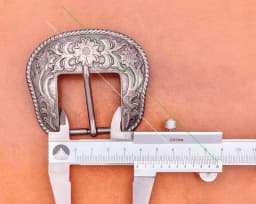 Solid Vintage Silver End Bar Pin Buckle 3 Pcs Set Diy Leathercraft Western Cowboy Flower Belt Buckle Replacement Fit 38mm