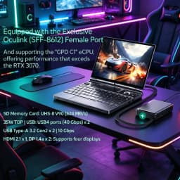 NEW GPD WIN Max 2 10.1-inch Handheld Business Mini Laptop with AMD AI 9 HX 370 Processor 64GB RAM 2TB SSD