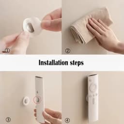3/6pcs No Drill Magnetic Remote Holder - Wall Mount for TV/AC/DVD Remotes, White Space-Saving Design