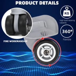 2Pcs Replacement Luggage Wheels for Suitcases Silent Repair Spinner Caster Rubber Wheels Trolley Parts Luggage Accessories