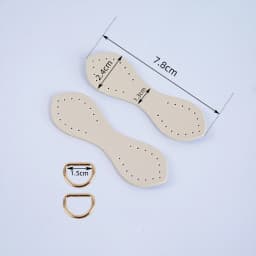2pcs 4pcs Hand-Stitched DIY Buckle D Genuine Cowhide Leather Bag Straps Clip Connectors Hook Clasp Replacements
