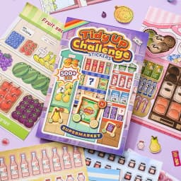 Mr.Paper 18Pcs Tidy Up Challenge Sticker Book Stress Relief Organizing Scene Sticker for DIY Journal Scrapbook Decor