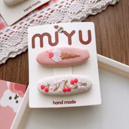 Cute Korean Forest Style Embroidered Cloth Toddler BB Clips Side Hair Clamps Teen Girls Bangs Ornaments