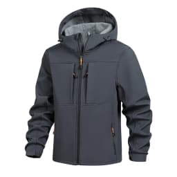 Men's Hooded Softshell Jacket Waterproof Lightweight Insulated Windbreaker Fleece Lined Rain Shell Jacket for Hiking Camping