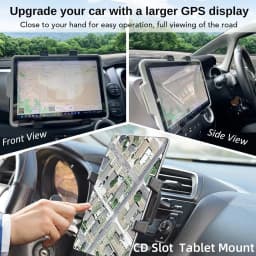 Universal Car Mount [2 in 1] CD Slot Car Mount for 7-12.4 Inch Tablet, CD Player Cell Phone Holder for 3.5-7 Inch Smartphone