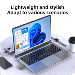 Xiaman 14.1" Windows 11 Pro Laptop Computer Intel Atom A3950 12GB RAM 1TB 2TB SSD Notebook PC 1920*1080P Office Study Laptops