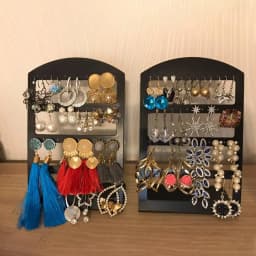 48 Holes Jewelry Organizer Stand Black Plastic Earring Holder Pesentoir Fashion Earrings Display Rack Etagere Jewelry Display