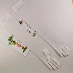 55CM Stretch Mesh Transparent Sun Protection Ice Silk Sleeve Women Summer Outdoor Sports Cycling Sunscreen Sexy Lace Long Gloves