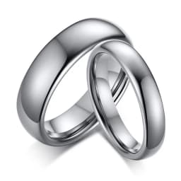LETAPI High Polished Gold Silver Color 100% Tungsten Carbide Engagement Rings For Men Women Fashion Tungsten Wedding Jewelry
