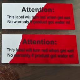 Water Sensitive Sticker Turn Red When Got Wet Device Potential Damage Indicator Warranty Void Instruction Liquid Sensor Label