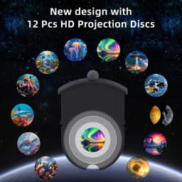 Ocean Starry Sky Projector Night Light 12 in 1 Animal Ocean Projector 360° Rotating Star Galaxy Projector Room Decoration