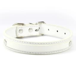 24 PCS Wholesale Plain PU Leather DIY Name ID Dog Collar Custom Letters Charms Puppy Cat Neck Strap Collars for Small Medium Dog