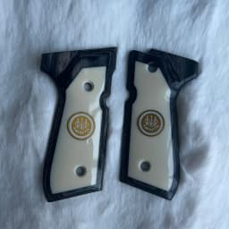 2026 New Model 92FS Pistol Grip - Black Wood with Golden Embossing