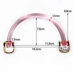 1/2/4Sets Acrylic D Shape Bag Handle with Two Metal Buckle Transparent Resin Wristband Handbag Decor Ring Frame Bags Part