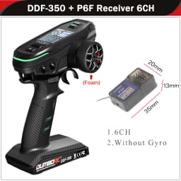 DUMBORC DDF-350 10CH RC Remote Controller 2.4G Digital Radio Transmitter Gyro Receiver for Drift Car Tank Boat Robot Toy Wltoy