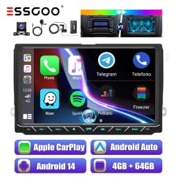 9" Android 14 Carplay Car Stereo Radio for VW Golf 5 6 Polo Passat Touran Tiguan Sharan Caddy GPS SAT NAV FM RDS BT USB AI Voice