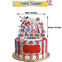 New The Amazing Birthday Party Decorations Digitaled Circus Tableware Set Plates Banner Tablecloth for Baby Shower Supplie Gifts