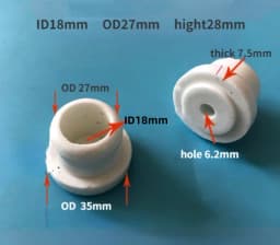 10PCS Ceramic Insulating Beads Ceramic Sleeve T-Casing Electric Heating Tube High Temperature Insulating Ceramic Plug