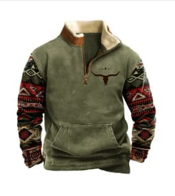Spring Autumn New Men Wool Collar Half-zipper Hoodies Sweatshirts Print Casual European American Trend Jacket Long-sleeved Tops