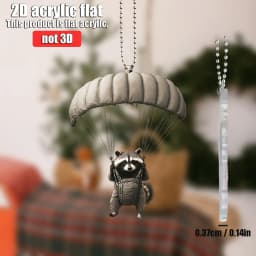 2D Plane Parachute Kangaroo Pendant Used for Car Hanging Decoration Fun Decoration Home Decoration Backpack Accessories Keychain