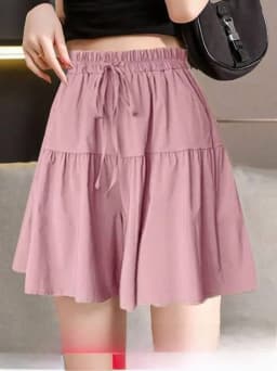 Ice Silk Casual Bloom Short Pants Women's High Waist Loose Thin Wide Leg Five-Quarter Length Commute Style Korean Fashion