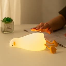 Rechargeable LED Night Light Duck Patting Silicone Lamp Cute Children Nightlights for Home Bedside Room Decor Birthday Gift