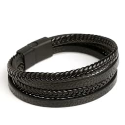 21cm Trendy Leather Bracelets Men Stainless Steel Multilayer Braided Rope Bracelets For Male Bracelets Jewelry