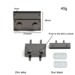 5/10/20PCS Metal Rectangle Press Push Lock For Handbags Bag Briefcase Spring Lock Snap Decorative Clasps Repair Kit Accessories