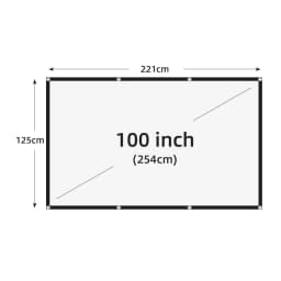 VEIDADZ Projector Screen White Less Creases 60-200 inch Soft High Density Portable Foldable Projection Screen for Outdoor Movie