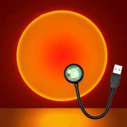 USB Sunset Glow Atmosphere Lamp Gooseneck Projection Lamp Self Photography Night Light For Bedroom Living Room