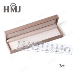 HMJ Jewelry Tools Caliper Diamond Carat Size Shape Customize Comparison Magnetic Ring Gem Base 10 Cuts 0.5-6CT for Jewelry Store