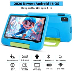 Paitanry Children Tablet 10 Inch Kids Tablet Android WiFi Tablet with Cartoon Shockproof Case Educational Game Video Tablet