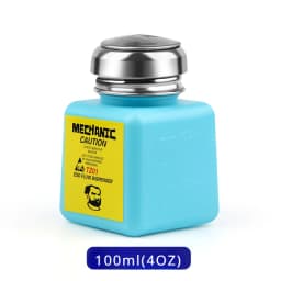 MECHANIC TZ01 Liquid Alcohol Bottle Press Pumping ESD Fluid Dispenser Metal Cap Plastic Container for PCB Motherboard Clean Tool