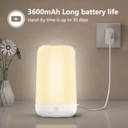 Smart Touch Bedside Table Lamp Dimmable RGB Bluetooth LED Night Light Rechargeable Kids Desk Lamp Camping Room Atmosphere Decor