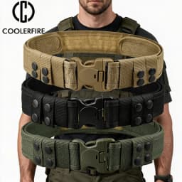 Fast Release Belt for Men Nylon Webbing Waistband With Velcro For Outdoor Sports Waist Straps Perfect for Outdoor Adventures