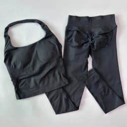 1-2pcs Gym Set Women Backless Tank Tops High Waist Scrunch Seamless Shorts High Waist Yoga Leggings Workout Sets Gym Suit